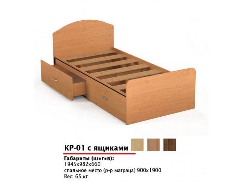 кровать кр 01 с ящиками в Вологде