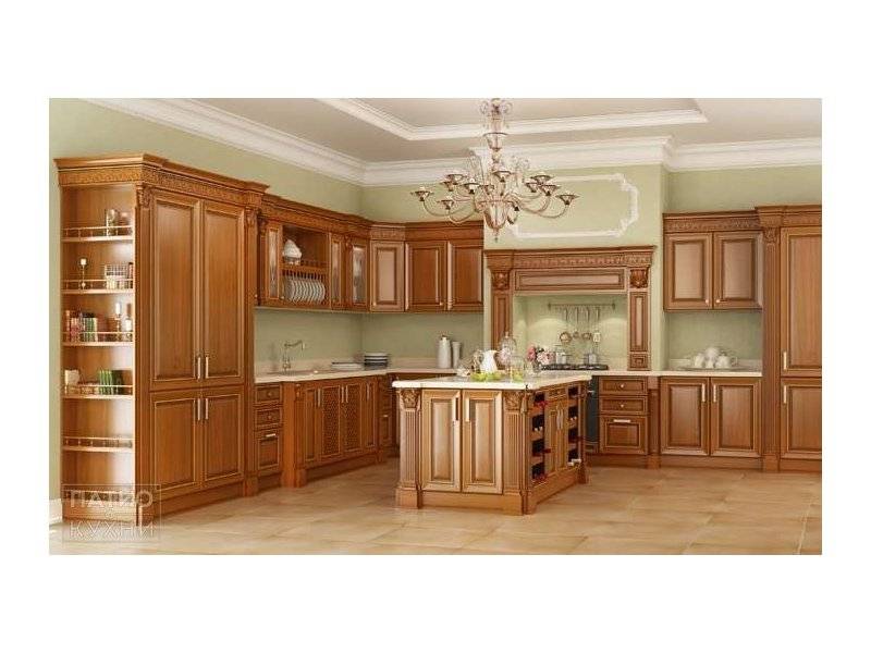 классическая кухня stradivary островная (светло-коричневая) арт. 147 в Вологде
