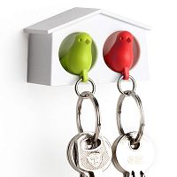 держатель+брелок для ключей двойной mini sparrow зеленый-красный в Вологде