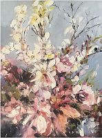 картина маслом красивые цветы 90*120 см. в Вологде