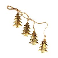 гирлянда новогодняя подвесная елки золотые golden trees, 65 см в Вологде