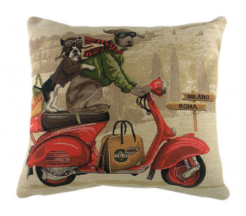 подушка с картинкой scooter dogs red в Вологде