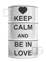 декоративная бочка keep calm and be in love m в Вологде