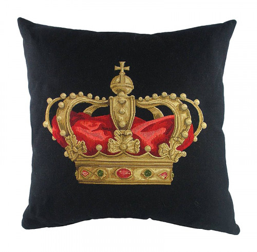 подушка с картинкой короны king crown black в Вологде