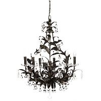 люстра 19th c. rococo iron & smoke crystal round чёрная в Вологде