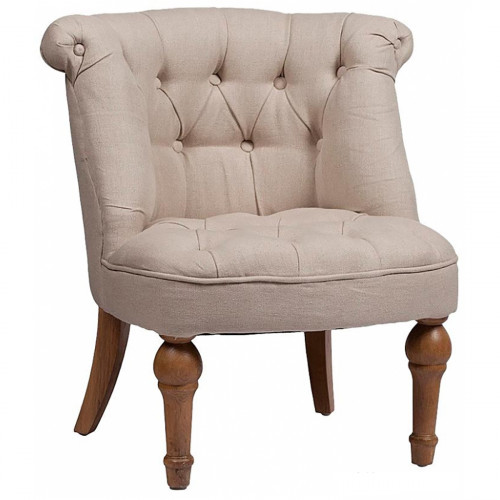 кресло sophie tufted slipper chair бежевое в Вологде