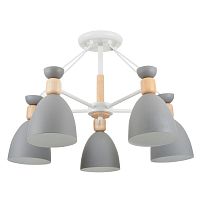 потолочная люстра freya delia fr5033cl-05w серая в Вологде