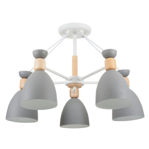 потолочная люстра freya delia fr5033cl-05w серая в Вологде