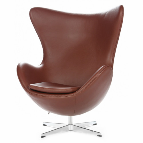 кресло egg кожа коричневое в Вологде