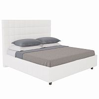 кровать подростковая с мягкой спинкой 140х200 белая shining modern в Вологде