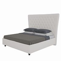 кровать двуспальная 160х200 бежевая из велюра quicksand в Вологде