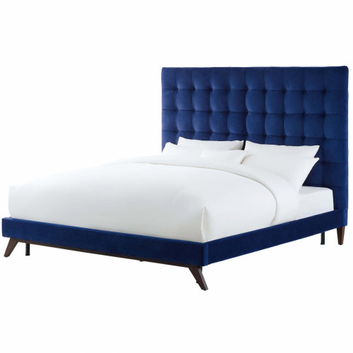 кровать eden 90х200 синий велюр р в Вологде