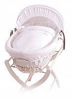 колыбель-переноска gift wicker moses basket белая, белое белье в Вологде