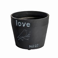 цветочный горшок love чёрный в Вологде