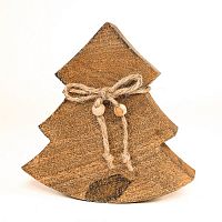 украшение новогоднее ель деревянная wooden tree, 15х14х2,5 см в Вологде