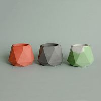 подсвечник из бетона серый eco линту, 6 см в Вологде
