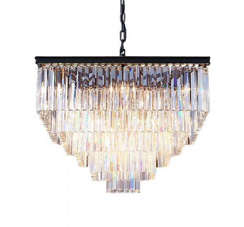 люстра odeon square 80 черное основание, прозрачное стекло в Вологде