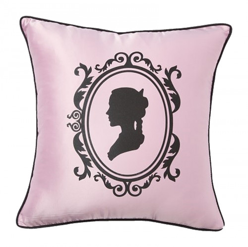 подушка с изображением женского силуэта ladies' profile pink в Вологде