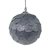 шар новогодний серебряный с блестящими чешуйками paper ball, 10 см в Вологде