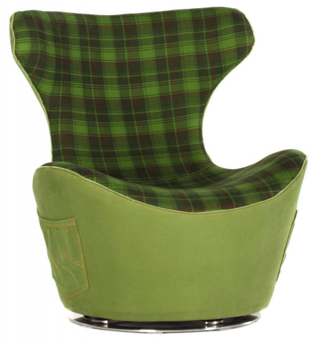 кресло green grid jeans зеленое в Вологде