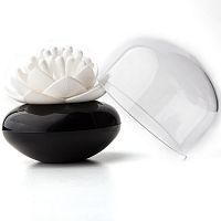 контейнер для хранения ватных палочек lotus черный-белый в Вологде