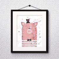 постер pig а4 в Вологде
