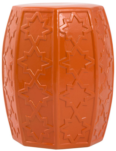 керамический столик-табурет garden stool оранжевый в Вологде