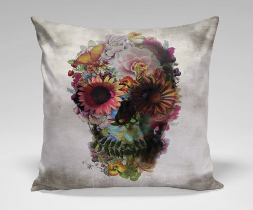 подушка flower skull by ali gulec в Вологде