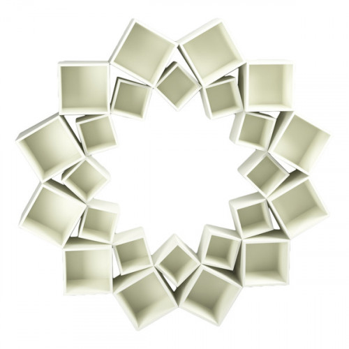 стеллаж лотос 2 круга белый от odingeniy в Вологде