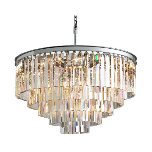 люстра odeon 5 rings chrome серая, прозрачное стекло в Вологде