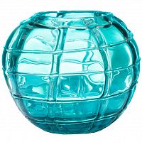 ваза стеклянная ice (синяя) 17*19 в Вологде