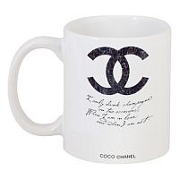 кружка с рисунком drink champagne. coco chanel в Вологде