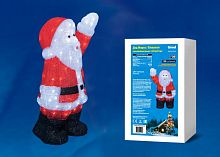 фигурка светодиодная «дед мороз» 38х24x60см (ul-00002332) uld-m3860-120/sta white ip20 xmasman в Вологде