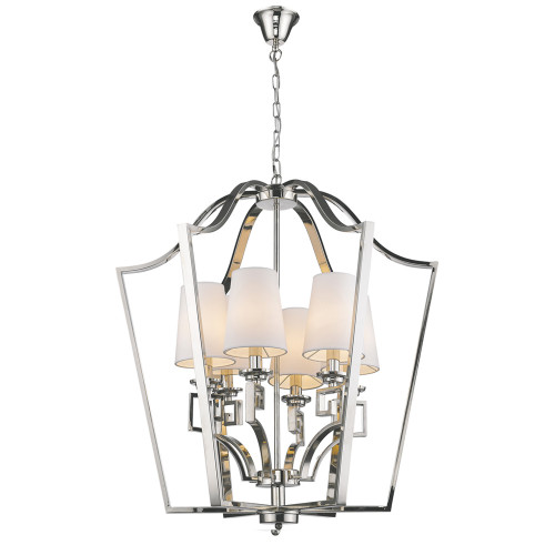 люстра presidential 6 от delight collection белая/никель в Вологде