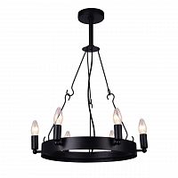 дизайнерская подвесная люстра arte lamp bastiglia a8811sp-6bk черная в Вологде