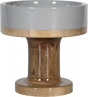 ваза настольная rustic chic bowl grey wood в Вологде