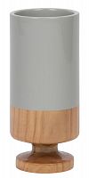 ваза настольная rustic chic tube grey wood в Вологде