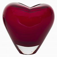 ваза стеклянная (красная) one heart 17*13.5*18 в Вологде