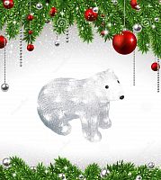 фигурка светодиодная «белый медведь-4» 25x31см (11037) uld-m3125-040/sta в Вологде
