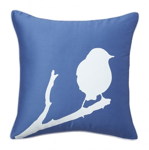 подушка с птичкой lone bird diamond-blue в Вологде