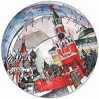 тарелка сувенирная спасская башня в Вологде