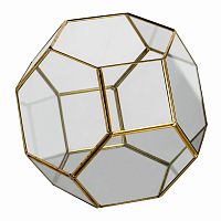 флорариум стеклянный с золотом в винтажном стиле honeycomb в Вологде
