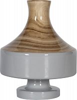 ваза настольная rustic chic vase wood grey в Вологде