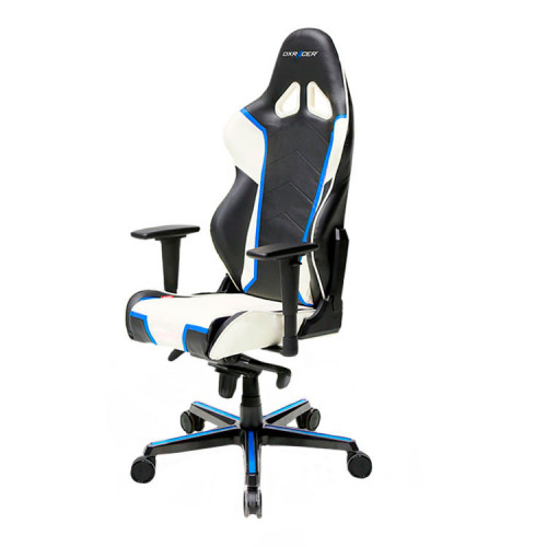 кресло геймерское dxracer racing черно-бело-синее в Вологде