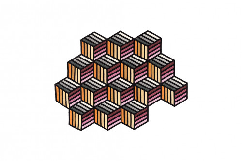 ковер parquet hexagon orange 203x153 от gan в Вологде