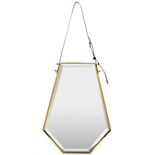 зеркало на ремне золотое шестиугольное 50х67 см в Вологде