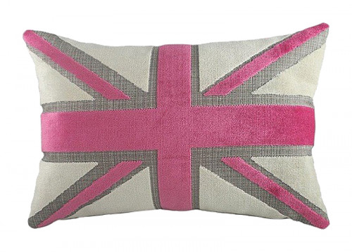 подушка с британским флагом pink velvet в Вологде