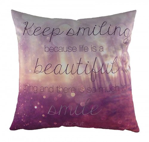 подушка с принтом keep smiling в Вологде