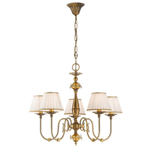 люстра 7056/5_v0197 от mm lampadari белая/золото в Вологде