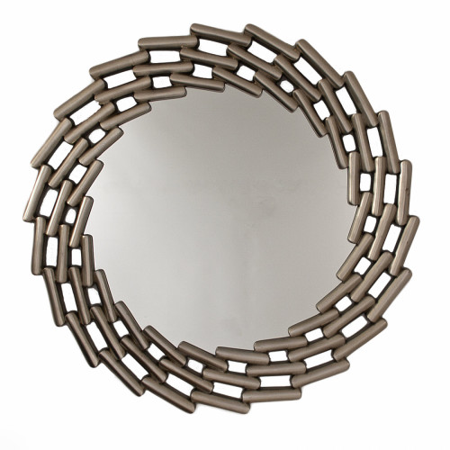 зеркало большое круглое в витой раме silver leaf в Вологде